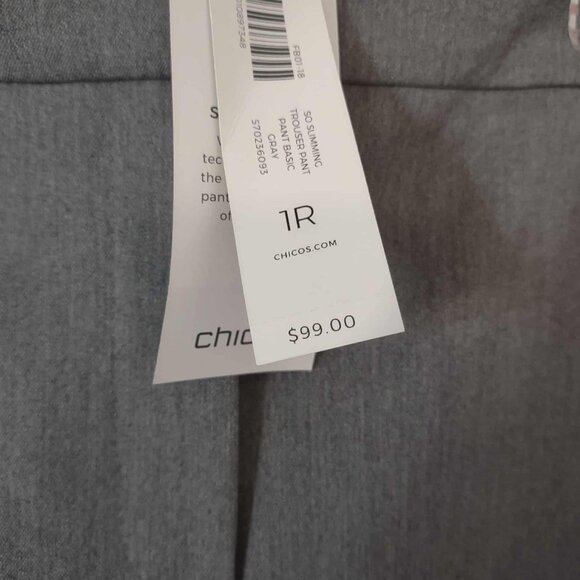 Chico's Women's So Slimming Trouser Pant Basic Grey SZ/8R 570236093 - Picture 2 of 5